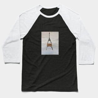 Eiffel Tower Print Baseball T-Shirt